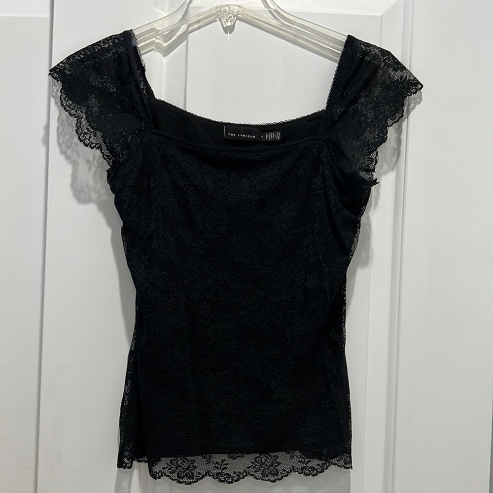 Black lace blouse